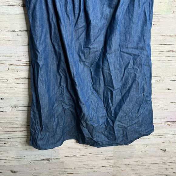 Corey Lynn calter Anthropologie denim  jean dress off the shoulder size small - Picture 2 of 8